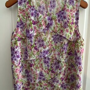 Liz Claiborne Purple and Green Blouse